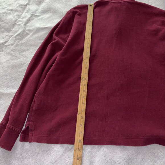 Polo Ralph Lauren Estate-Rib Quarter Zip Pullover Sweater Maroon Mens L Knit - Picture 6 of 8